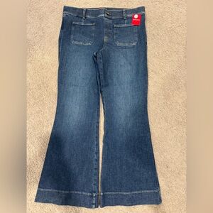 SPANX Patch Pocket Flare Women's Jeans in Authentic Blue